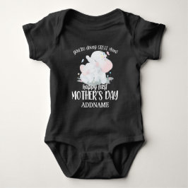 Body Para Bebé Nombre personalizado Feliz primer Día de la Madre 
