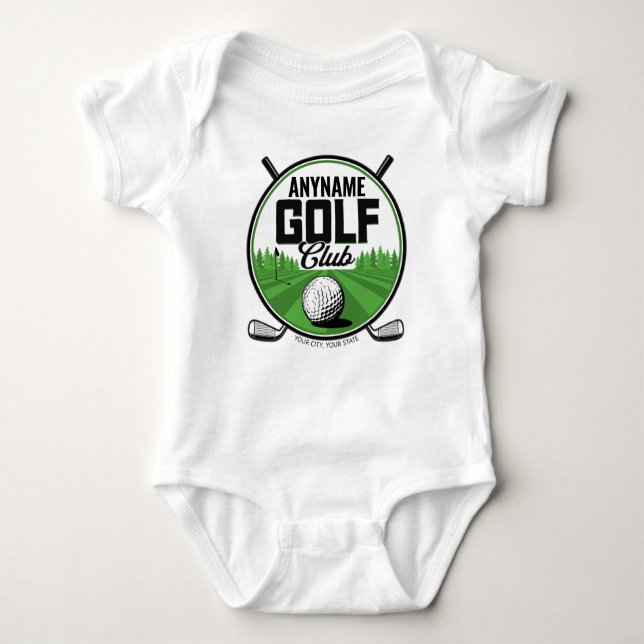Body Para Bebé NOMBRE Personalizado Jugador del Club de Golf Golf (Anverso)