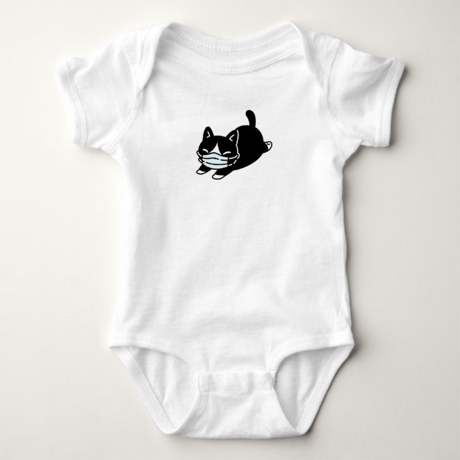 BODY PARA BEBÉ NOMBRE PERSONALIZADO KITTEN CON CARA MÁSCARA DE BE (Anverso)