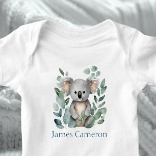 Body Para Bebé Nombre Personalizado Koala de Acuarela