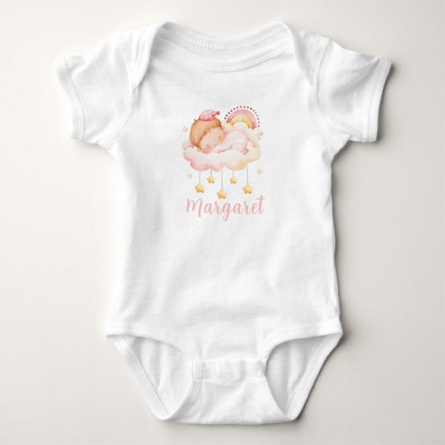Body Para Bebé Nombre Personalizado Lindo (Anverso)