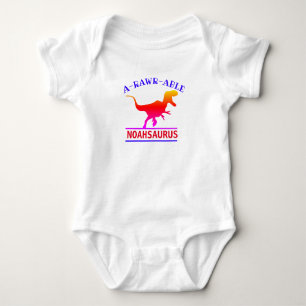 Body Para Bebé Nombre personalizado Monograma Dinosaurios Adorabl