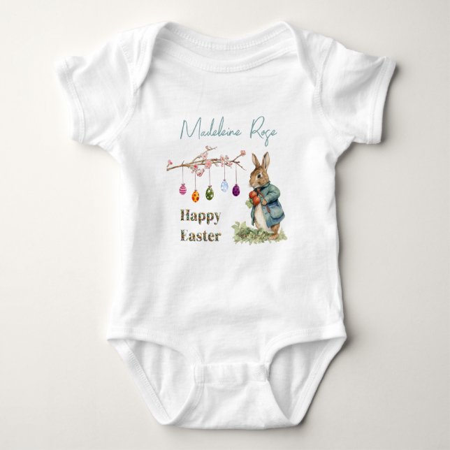 Body Para Bebé Nombre personalizado Pedro los huevos de Pascua de (Anverso)