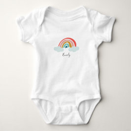 Body Para Bebé Nombre personalizado y arcoiris