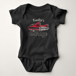 Body Para Bebé NOMBRE Retro Red Caddy Vintage Classic Car Garaje