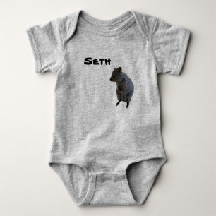 Body Para Bebé Nombre Seth con Quokka australiano, Bodysuit de be