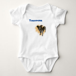 Body Para Bebé Nombre Theodore Con Jack Russell, Bodysuit De Bebé
