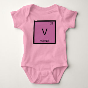 Body Para Bebé Nombre Victoria Química Elemento Tabla Periódica