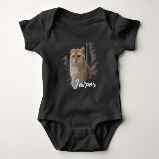Body Para Bebé Nombre y foto personalizados modernos y sencillos