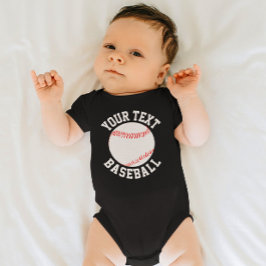 Body Para Bebé Nombre y número del equipo de bebeisbol, nombre y