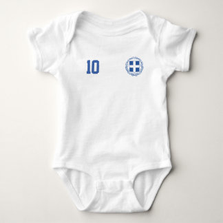 Body Para Bebé Nombre y número personalizados de fútbol de Grecia