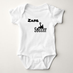 Body Para Bebé Nombre Zane con diseño de fútbol, Bodysuit de bebé