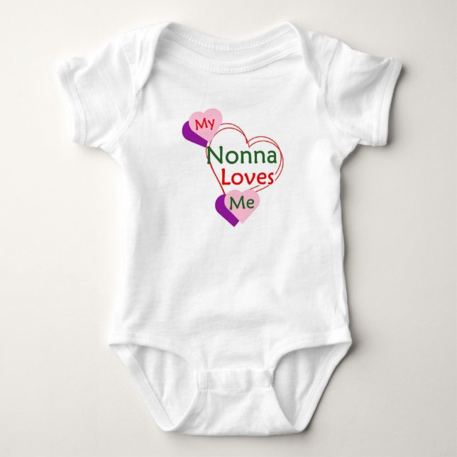 Body Para Bebé Nonna Me Ama Baby Bodysuit (Anverso)