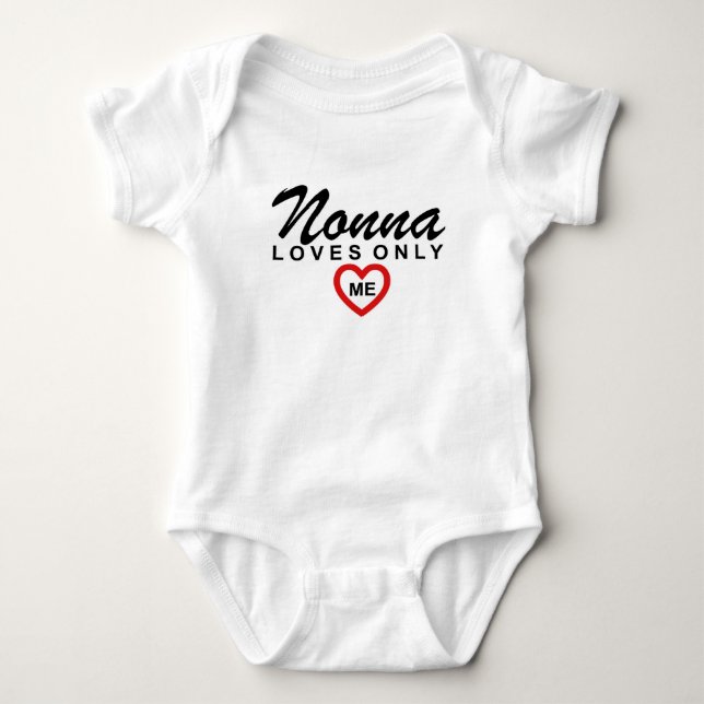 Body Para Bebé Nonna Me Ama Personalizar Baby Bodysuit (Anverso)