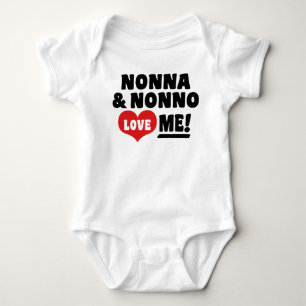 Body Para Bebé Nonna y Nonno Love Me