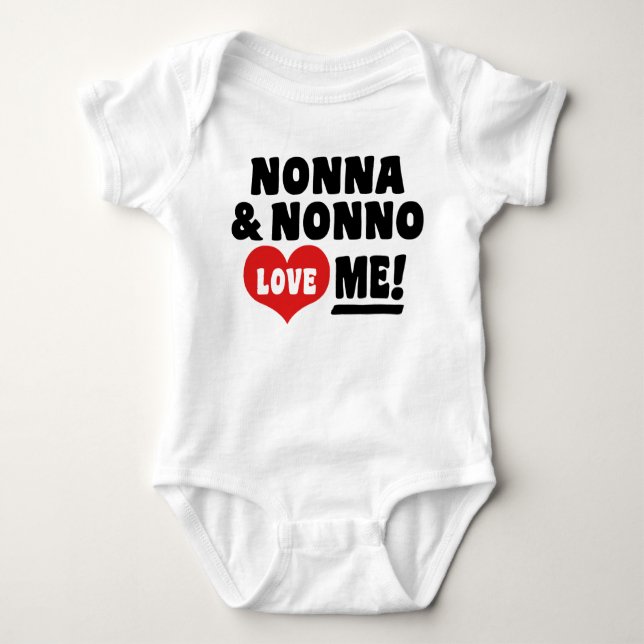 Body Para Bebé Nonna y Nonno Love Me (Anverso)