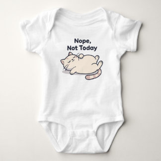 Body Para Bebé Nope Not Today – Funny Cat Meme Baby Bodysuit