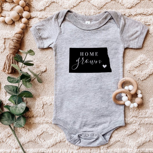 Body Para Bebé North Dakota Home Grown State Tee (Subido por el creador)