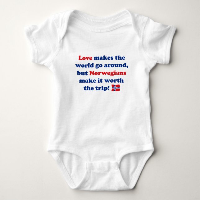Body Para Bebé Noruegos del amor (Anverso)