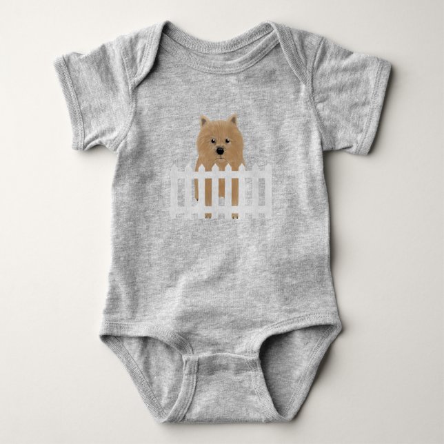 Body Para Bebé Norwich Terrier Baby Bodysuit (Anverso)