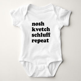 Body Para Bebé Nosh Kvetch Schluff Repeat Unisex Yiddish