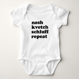 Body Para Bebé Nosh Kvetch Schluff Repeat Unisex Yiddish