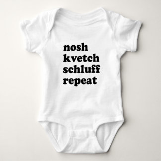 Body Para Bebé Nosh Kvetch Schluff Repeat Unisex Yiddish