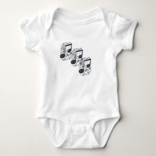 Body Para Bebé Notas melódicas Baby Bodysuit