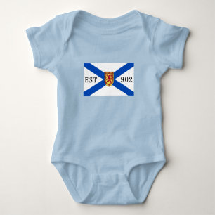 Body Para Bebé Nova Scotia shirt nova scotia 902 bandera Editable