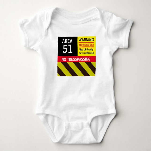 Body Para Bebé Novedad de moda espacial de Navidad AREA 51 (Anverso)