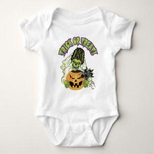 Body Para Bebé Novia de Frankenstein Skull