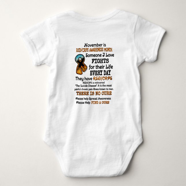 Body Para Bebé Noviembre... Alguien a quien amo las peleas (Reverso)