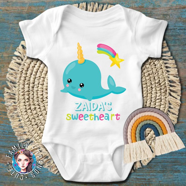 Body Para Bebé Novio Dulce Kawaii Narval de Zaida (Subido por el creador)