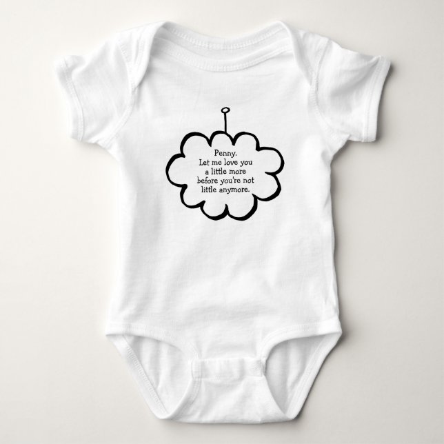 Body Para Bebé Nube Personalizada en una Cuerda (Anverso)