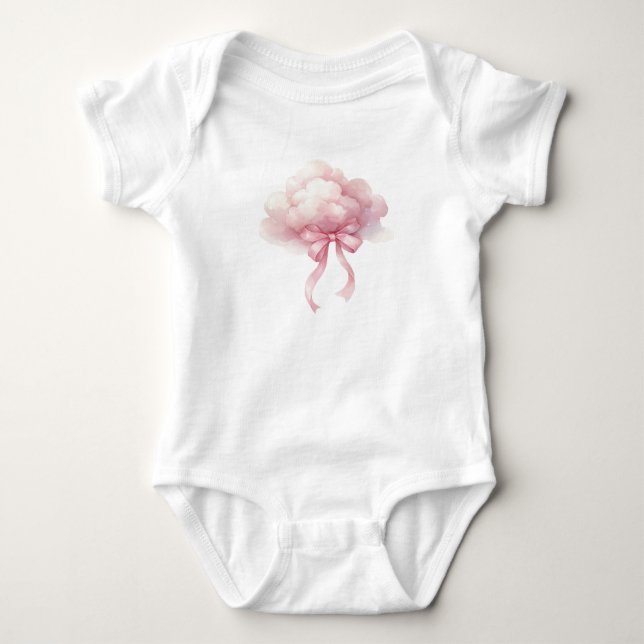 Body Para Bebé Nube rosa y arco  (Anverso)