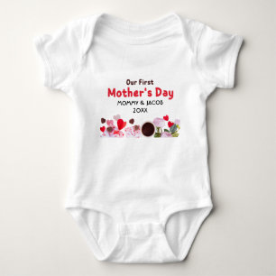 Body Para Bebé Nuestra camiseta personalizada para bebé con nombr