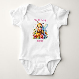 Body Para Bebé Nuestra Miel De Lilo   Abeja de miel Personalizada