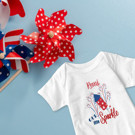 Body Para Bebé "Nuestra pequeña espuma" Rojo, Blanco y Azul perso