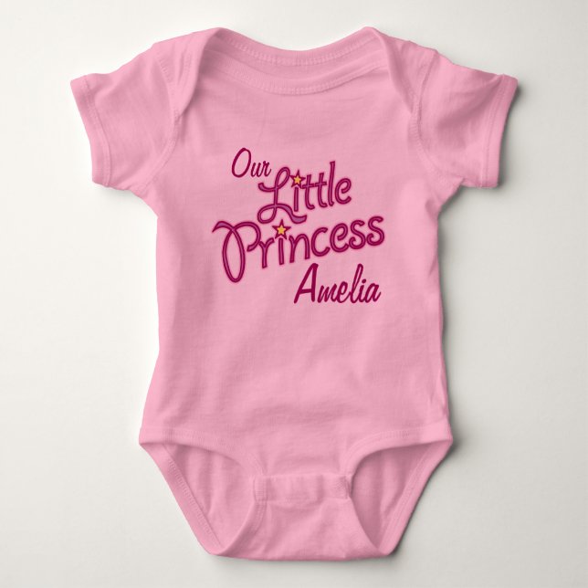 Body Para Bebé Nuestra princesa llamada camiseta de chicas (Anverso)