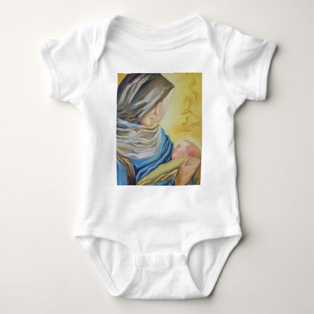 Body Para Bebé Nuestra Señora del Silencio sosteniendo al niño Je (Anverso)