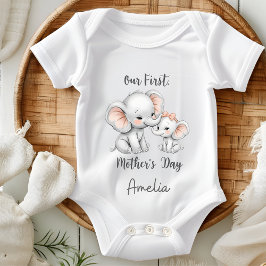 Body Para Bebé Nuestro Bodysuit de Elefante Lindo para el Primer 