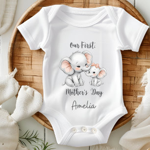 Body Para Bebé Nuestro Bodysuit de Elefante Lindo para el Primer
