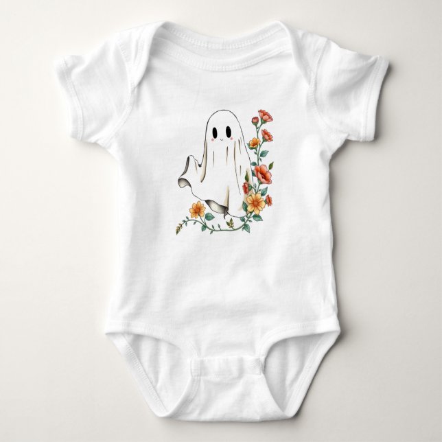 Body Para Bebé Nuestro Pequeño Boo's First Halloween, First Hallo (Anverso)