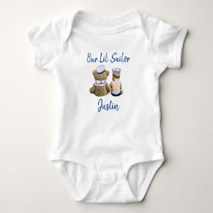 Body Para Bebé Nuestro pequeño marinero, niño bebé personalizado