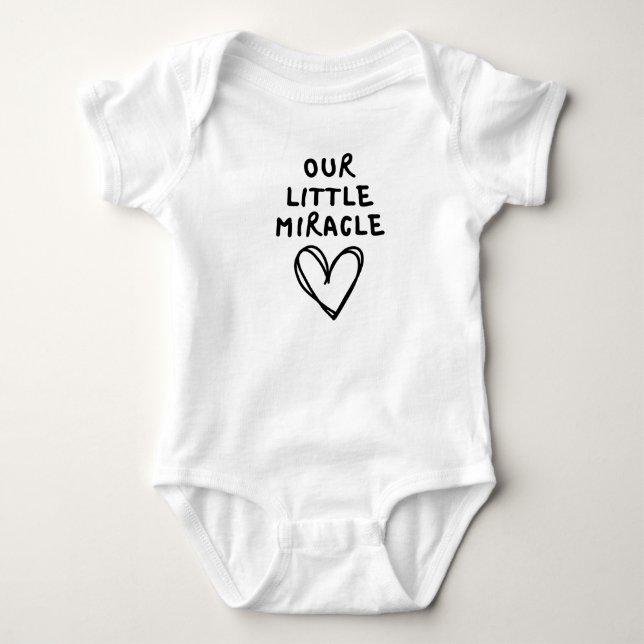 Body Para Bebé Nuestro pequeño milagro (Anverso)