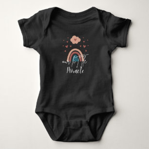 Body Para Bebé Nuestro pequeño milagro Boho acuarela Rainbow Bab