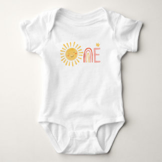 Body Para Bebé Nuestro pequeño sol es Un cumpleaños Baby Bodysuit