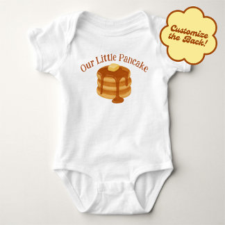Body Para Bebé Nuestro Pequeño Tema de Desayuno de Panqueques