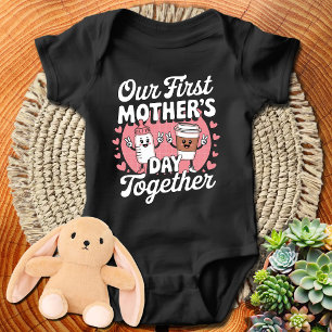 Body Para Bebé Nuestro primer día de la madre juntos
