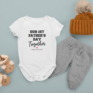 Body Para Bebé Nuestro Primer Día del Padre Juntos Baby Bodysuit